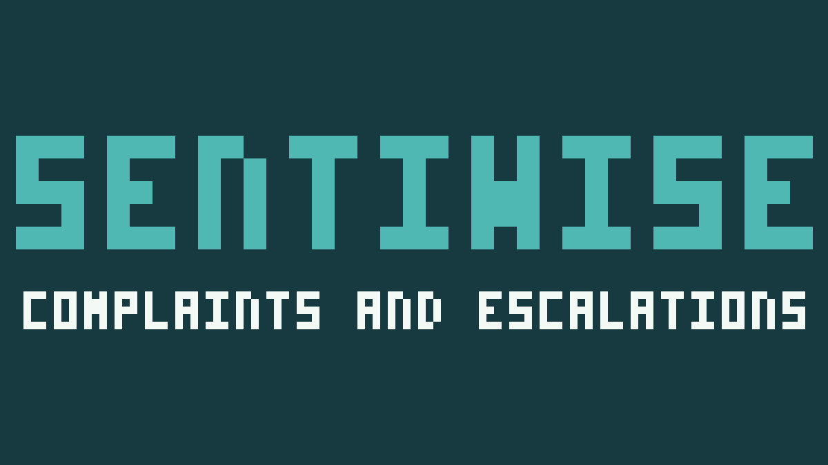 SentiWise placeholder card with the heading Complaints and escalations